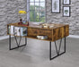 Analiese 4-drawer Writing Desk Antique Nutmeg - Bargain Furniture (Detroit, MI)