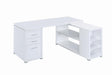 Yvette L-shape Office Desk - Bargain Furniture (Detroit, MI)