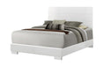 Felicity Eastern King, Queen, & Cal.King Panel Bed Glossy White - Bargain Furniture (Detroit, MI)