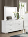 Felicity Rectangle Dresser Mirror Glossy White - Bargain Furniture (Detroit, MI)