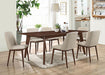 Malone Rectangular Dining Table Dark Walnut - Bargain Furniture (Detroit, MI)