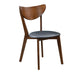 Jedda Upholstered Dining Chairs Dark Walnut and Black (Set of 2) - Bargain Furniture (Detroit, MI)
