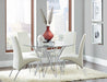 Bishop Upholstered Side Chairs White and Chrome (Set of 2) - Bargain Furniture (Detroit, MI)