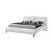 Jeremaine California King, E.King, & Queen Upholstered Bed White - Bargain Furniture (Detroit, MI)