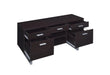 Lawtey 5-drawer Credenza with Adjustable Shelf Cappuccino - Bargain Furniture (Detroit, MI)