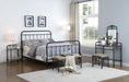 Livingston Queen Panel Metal Bed Dark Bronze - Bargain Furniture (Detroit, MI)