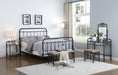 Livingston Eastern King Panel Metal Bed Dark Bronze - Bargain Furniture (Detroit, MI)