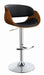 Dana Adjustable Bar Stool Black and Chrome - Bargain Furniture (Detroit, MI)
