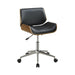 Addington Adjustable Height Office Chair Black and Chrome - Bargain Furniture (Detroit, MI)