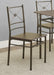 Anna 5-piece Rectangular Dining Set Dark Bronze - Bargain Furniture (Detroit, MI)