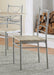 Anna Fontana 5-piece Rectangular Dining Set Brushed Silver - Bargain Furniture (Detroit, MI)