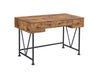 Analiese 3-drawer Writing Desk Antique Nutmeg and Black - Bargain Furniture (Detroit, MI)