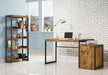 Estrella Writing Desk Antique Nutmeg and Gunmetal - Bargain Furniture (Detroit, MI)