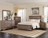 Kauffman Eastern King Panel Bed Washed Taupe - Bargain Furniture (Detroit, MI)