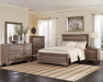 Kauffman California King Panel Bed Washed Taupe - Bargain Furniture (Detroit, MI)