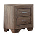 Kauffman 2-drawer Nightstand Washed Taupe - Bargain Furniture (Detroit, MI)