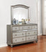 Bling Game Arched Dresser Mirror Metallic Platinum - Bargain Furniture (Detroit, MI)