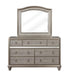 Bling Game Arched Dresser Mirror Metallic Platinum - Bargain Furniture (Detroit, MI)