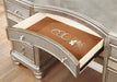 Bling Game 9-drawer Vanity Desk Metallic Platinum - Bargain Furniture (Detroit, MI)