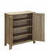 Marisa 4-shelf Shoe Cabinet Dark Taupe - Bargain Furniture (Detroit, MI)