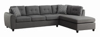 Stonenesse Tufted Sectional Grey - Bargain Furniture (Detroit, MI)