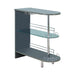 Adolfo 3-tier Bar Table Glossy Grey and Clear - Bargain Furniture (Detroit, MI)