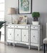 Aconitum 4-door Wine Cabinet Clear Mirror - Bargain Furniture (Detroit, MI)