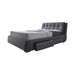Fenbrook Eastern King Tufted Upholstered Storage Bed Grey - Bargain Furniture (Detroit, MI)