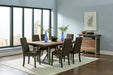 Spring Creek Dining Table with Extension Leaf Natural Walnut - Bargain Furniture (Detroit, MI)