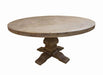 Florence Round Pedestal Dining Table Rustic Smoke - Bargain Furniture (Detroit, MI)
