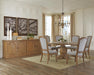 Florence Round Pedestal Dining Table Rustic Smoke - Bargain Furniture (Detroit, MI)