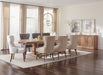Florence Double Pedestal Dining Table Rustic Smoke - Bargain Furniture (Detroit, MI)