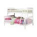 Chapman Twin Over Full Bunk Bed White - Bargain Furniture (Detroit, MI)