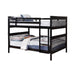 Chapman Full Over Full Bunk Bed Black - Bargain Furniture (Detroit, MI)