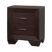 Kauffman 2-drawer Nightstand Dark Cocoa - Bargain Furniture (Detroit, MI)
