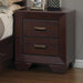 Kauffman 2-drawer Nightstand Dark Cocoa - Bargain Furniture (Detroit, MI)