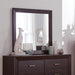 Kauffman Rectangular Dresser Mirror Dark Cocoa - Bargain Furniture (Detroit, MI)