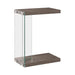 Colby Accent Table Weathered Grey and Clear - Bargain Furniture (Detroit, MI)