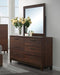 Edmonton Dresser Mirror Rustic Tobacco - Bargain Furniture (Detroit, MI)
