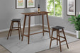 Finnick Tapered Legs Bar Stools Dark Grey and Walnut (Set of 2) - Bargain Furniture (Detroit, MI)