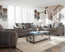 Salizar Flared Arm Sofa Grey - Bargain Furniture (Detroit, MI)