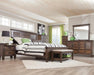 Franco Eastern King & Queen Panel Bed Antique White & Oak - Bargain Furniture (Detroit, MI)