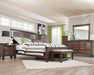 Franco Eastern King Panel Bed Burnished Oak - Bargain Furniture (Detroit, MI)