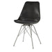 Juniper Armless Dining Chairs Black and Chrome (Set of 2) - Bargain Furniture (Detroit, MI)