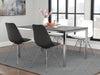 Juniper Armless Dining Chairs Black and Chrome (Set of 2) - Bargain Furniture (Detroit, MI)