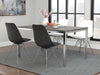 Juniper Armless Dining Chairs White and Chrome (Set of 2) - Bargain Furniture (Detroit, MI)