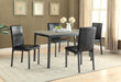 Garza Upholstered Dining Chairs Black (Set of 2) - Bargain Furniture (Detroit, MI)