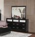Barzini Rectangular Dresser Mirror Black - Bargain Furniture (Detroit, MI)