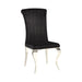 Betty Upholstered Side Chairs Black and Chrome (Set of 4) - Bargain Furniture (Detroit, MI)
