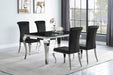 Betty Upholstered Side Chairs Black and Chrome (Set of 4) - Bargain Furniture (Detroit, MI)